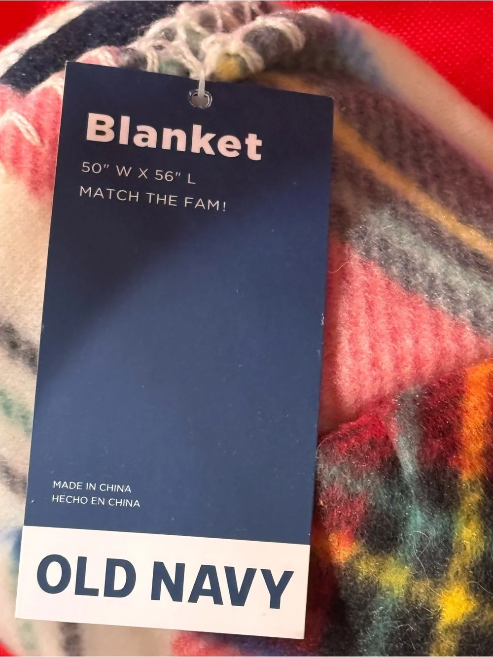 Old Navy Plaid Fleece Throw - New Gift 🎁